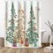 Three Christmas Trees by PI Creative Art Shower Curtain 71&#x22; x 74&#x22;